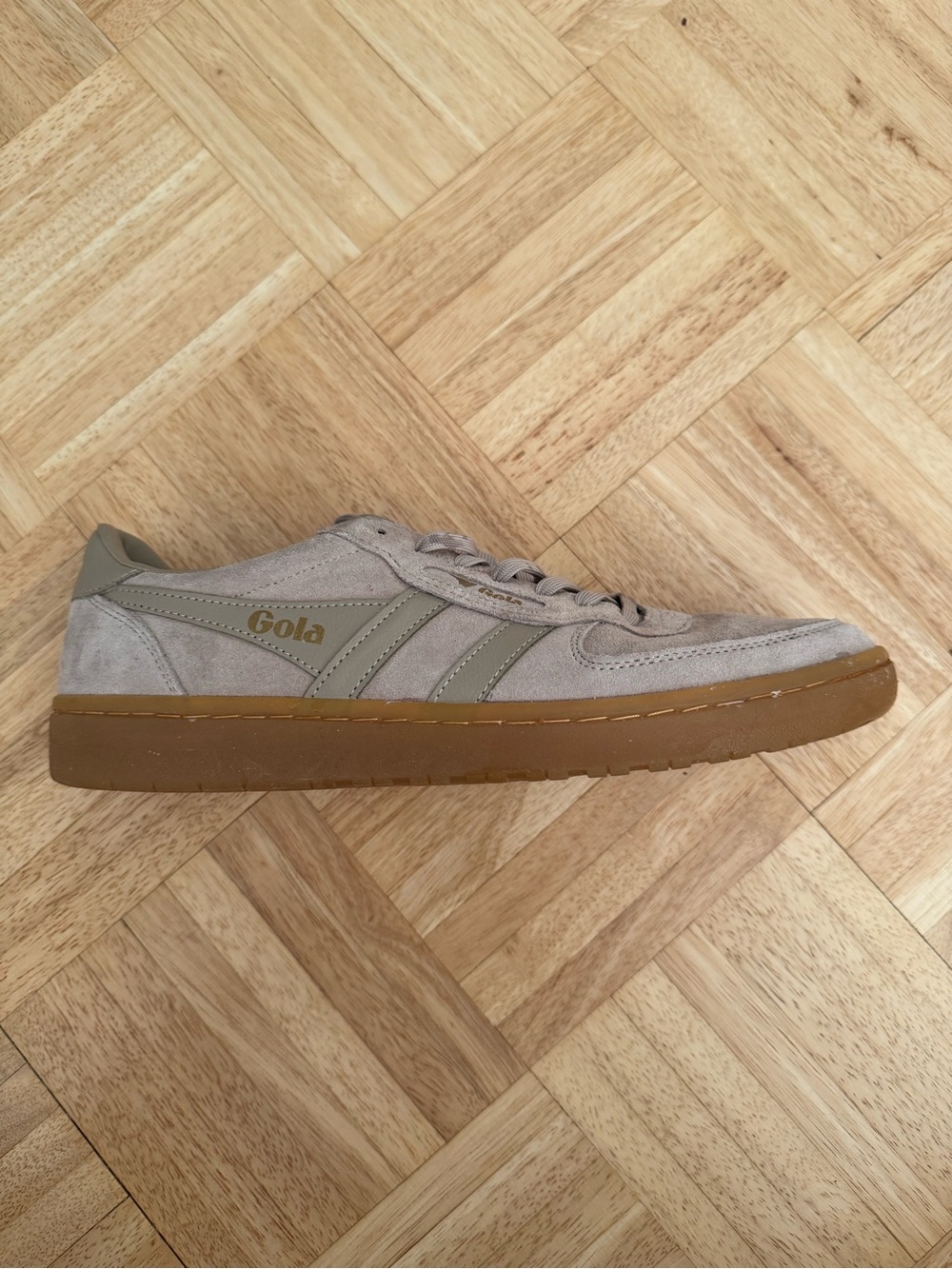 Gola ‘86 Hawk Suede Trainer in Bone/Gum Size 11